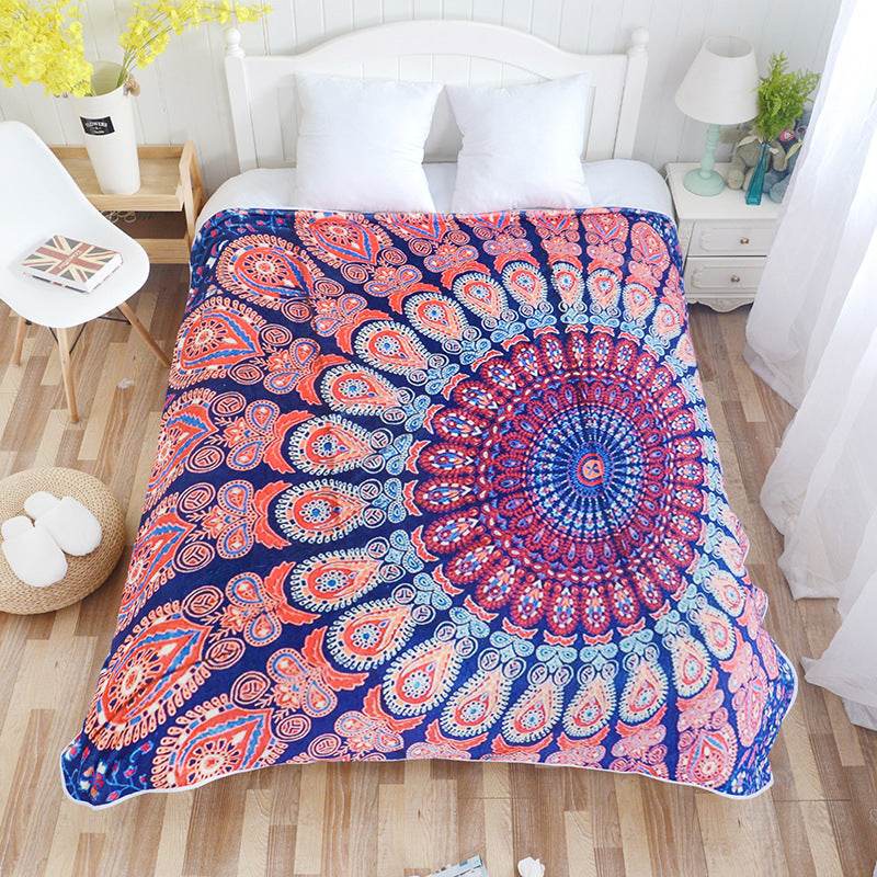 Digital three-dimensional printing flannel blanket - Mubimart