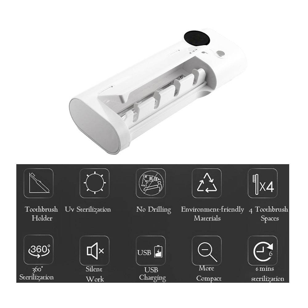 Disinfection Smart UV Toothbrush Holder - Mubimart