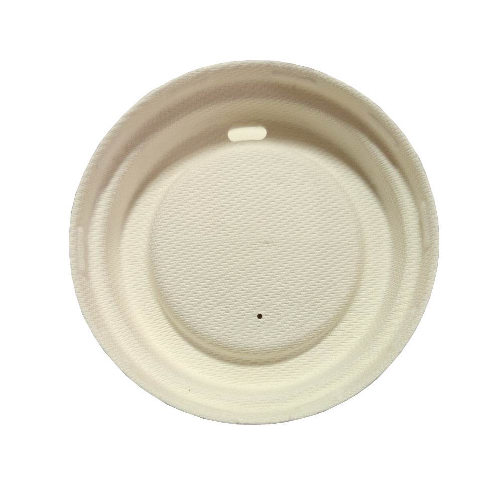 Disposable And Fully Degradable Sugar Cane Pulp Cup Lid - Mubimart