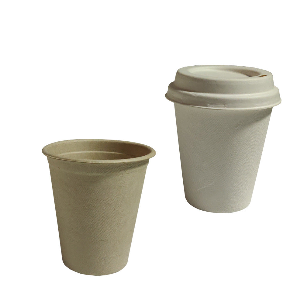 Disposable And Fully Degradable Sugar Cane Pulp Cup Lid - Mubimart - Disposable Cups 