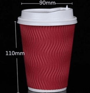 Disposable Coffee Paper Cup, Thickened Anti-Scalding Corrugated Paper Cup, Milk Tea Hot Drink Cup, Take-Away Cup - Mubimart