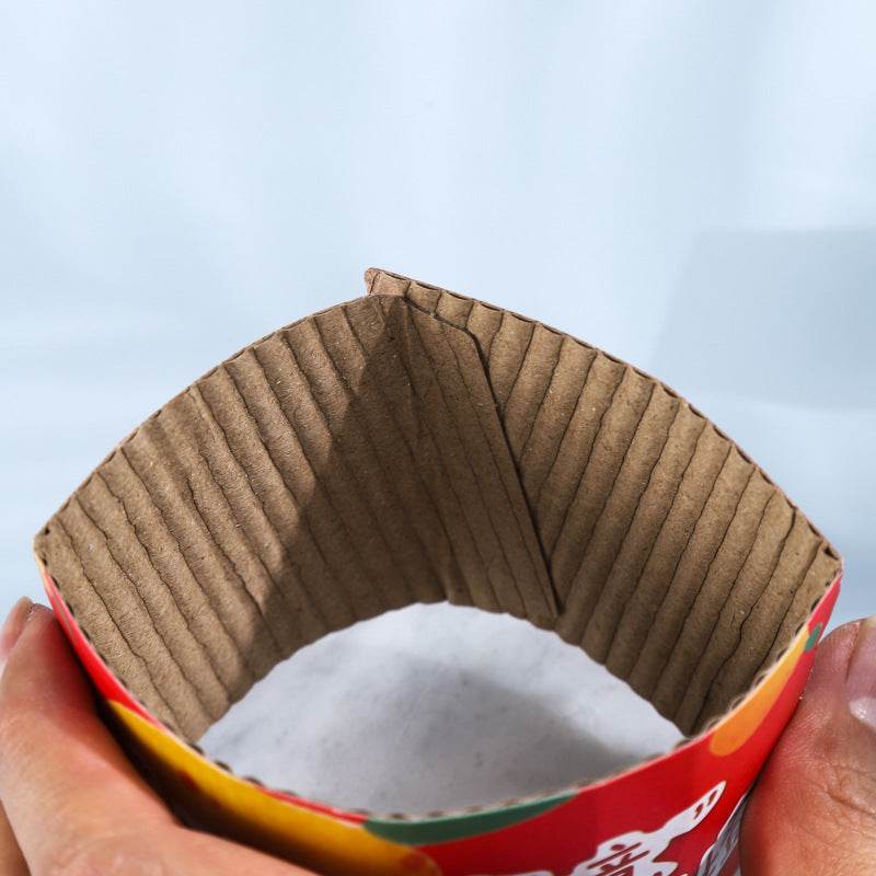 Disposable Kraft Corrugated Cup Sleeves Insulation - Mubimart