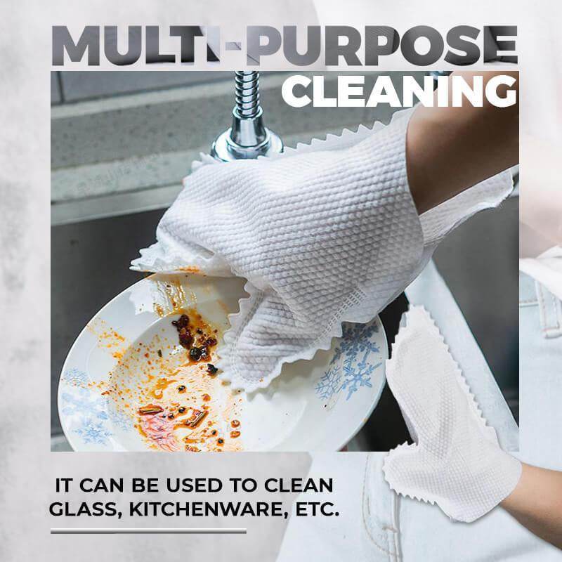 Disposable Non-woven Cleaning Gloves With Teeth Electrostatic Dust Removal Gloves - Mubimart