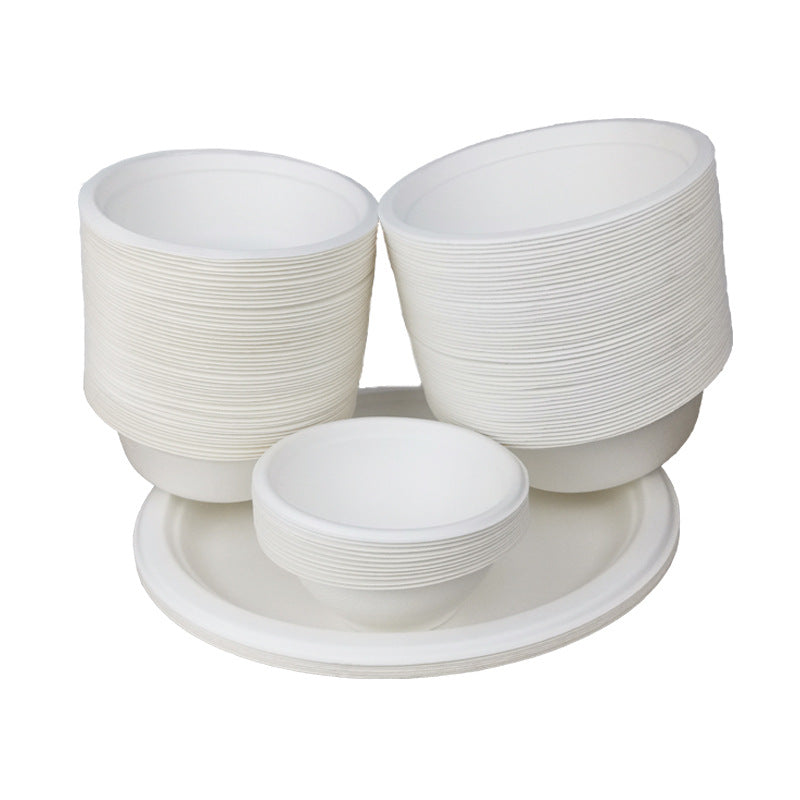 Disposable Paper Bowl Round Household Outdoor - Mubimart -  