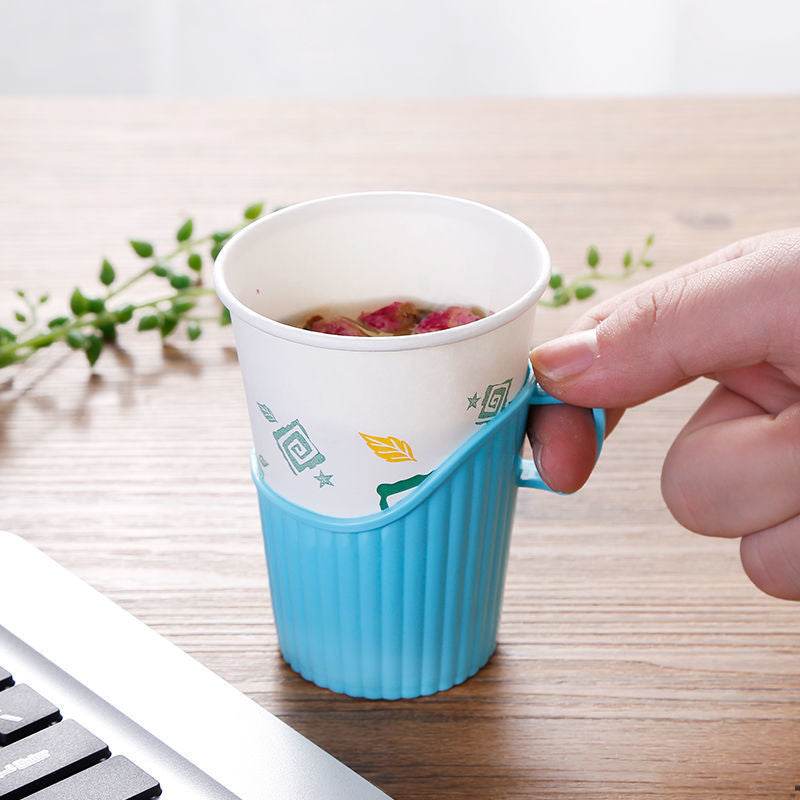Disposable Paper Cup Holder Household Cup Saucer - Mubimart