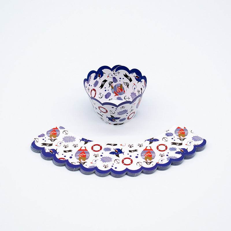 Disposable Pirate Party Decorations Disposable Paper Plates, Tablecloths, Paper Bags, Cake Inserts - Mubimart