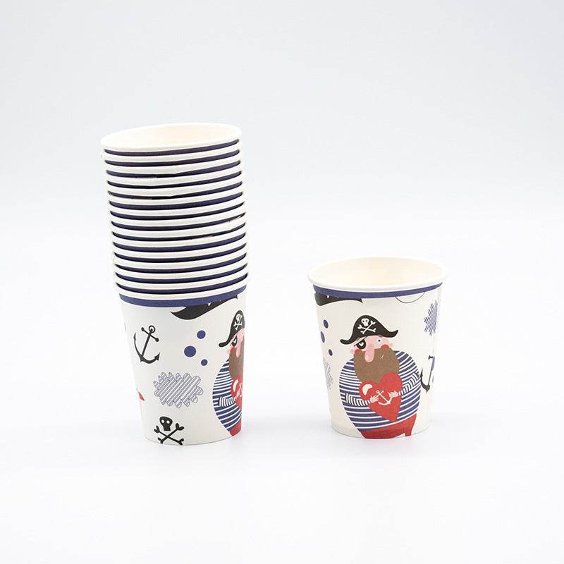 Disposable Pirate Party Decorations Disposable Paper Plates, Tablecloths, Paper Bags, Cake Inserts - Mubimart