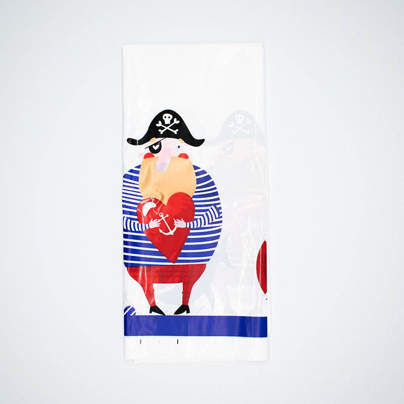 Disposable Pirate Party Decorations Disposable Paper Plates, Tablecloths, Paper Bags, Cake Inserts - Mubimart