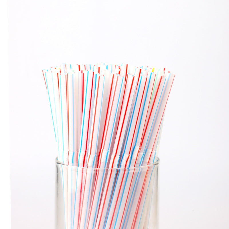 Disposable Plastic Drink Milk Tea Straws - Mubimart -  