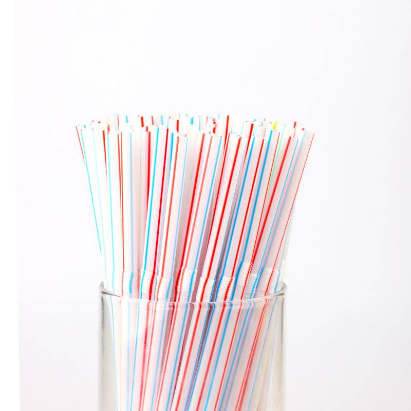 Disposable Plastic Drink Milk Tea Straws - Mubimart