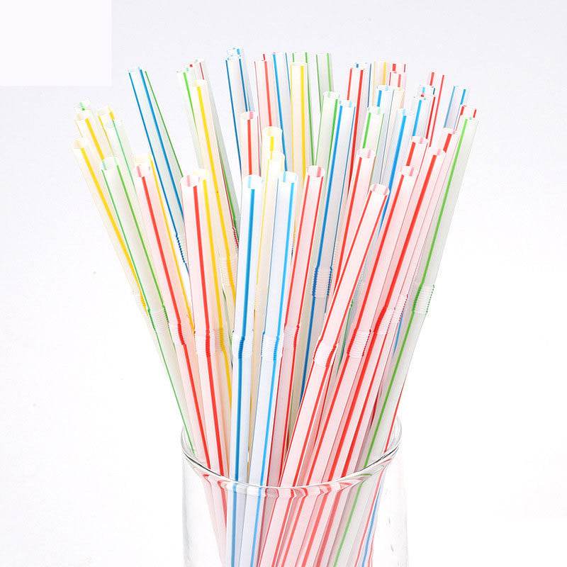 Disposable Plastic Drink Milk Tea Straws - Mubimart