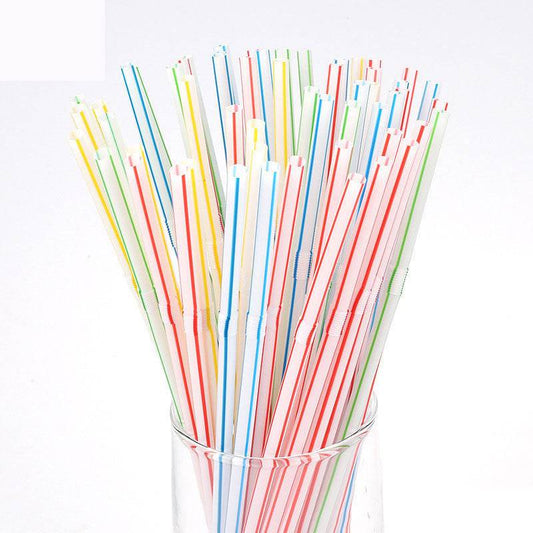 Disposable Plastic Drink Milk Tea Straws - Mubimart
