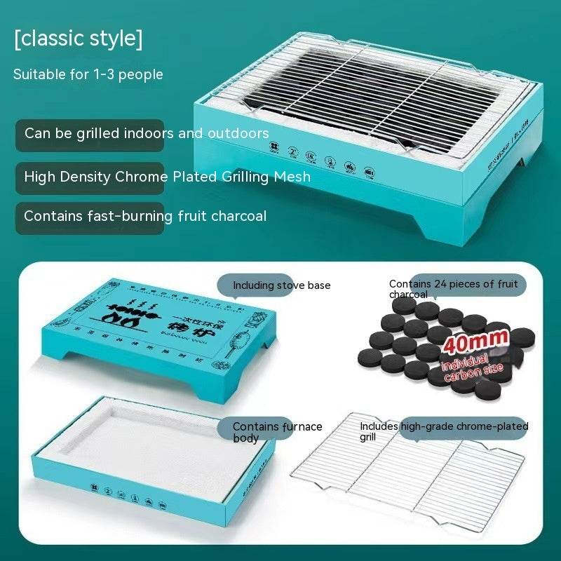 Disposable Portable Barbecue Grill Household Outdoor Camping - Mubimart