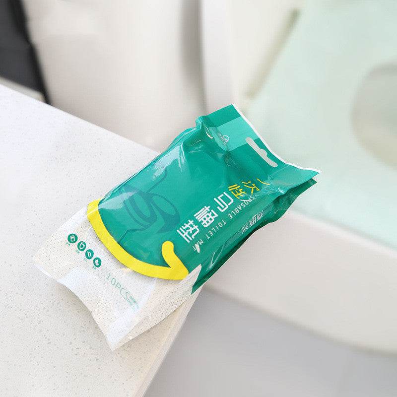 Disposable Toilet Paper Travel Hotel Waterproof Toilet Cover, A Bag Of 10 Pieces - Mubimart