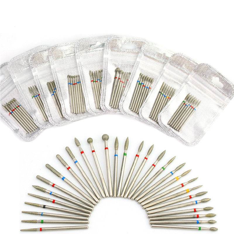 Dmoley 7pcs Diamond Nail Drill Bits Milling Cutter - Mubimart