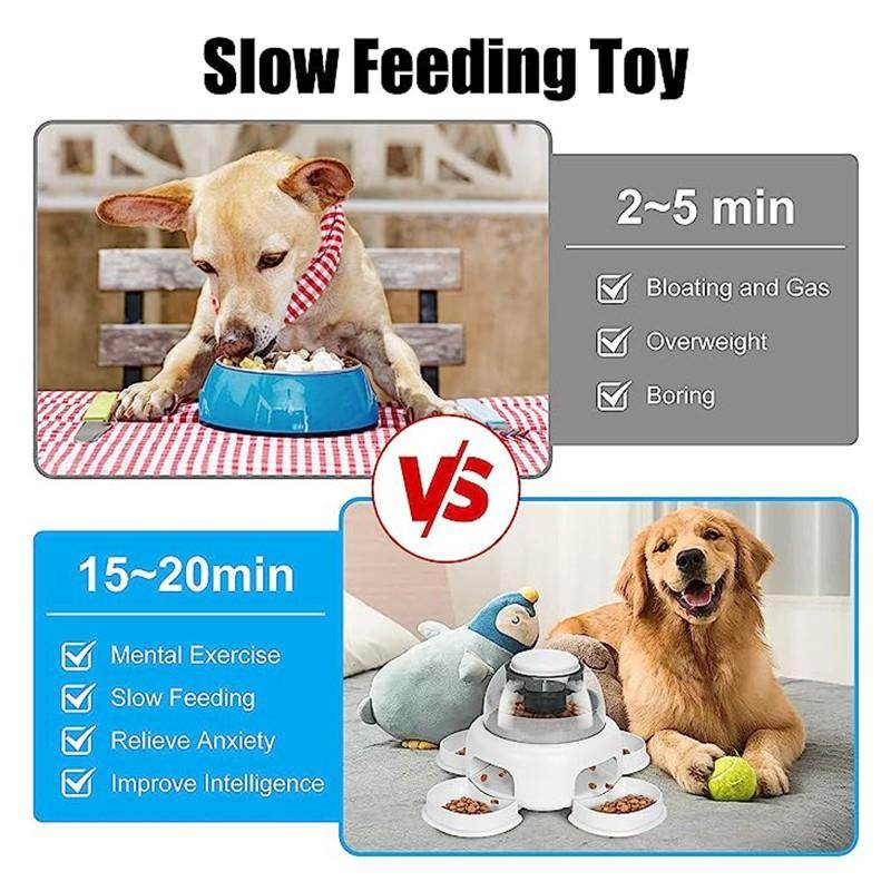 Dog Press Leakage Food Feeder Automatic Pet Feeder Dispenser - Mubimart