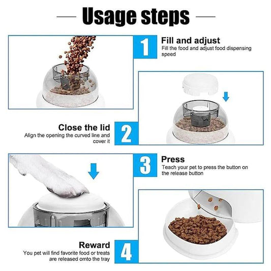 Dog Press Leakage Food Feeder Automatic Pet Feeder Dispenser - Mubimart