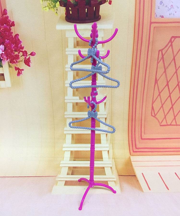 Doll Accessories Silver Gray Hangers 10 Packs - Mubimart