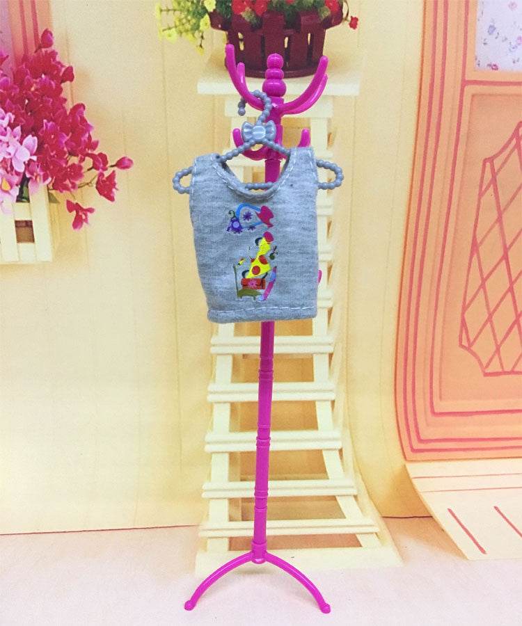 Doll Accessories Silver Gray Hangers 10 Packs - Mubimart