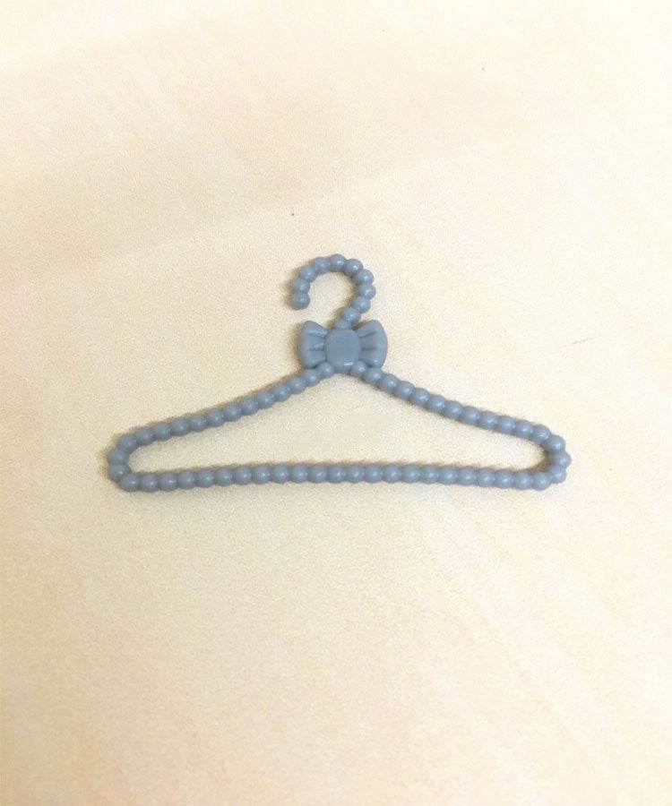 Doll Accessories Silver Gray Hangers 10 Packs - Mubimart