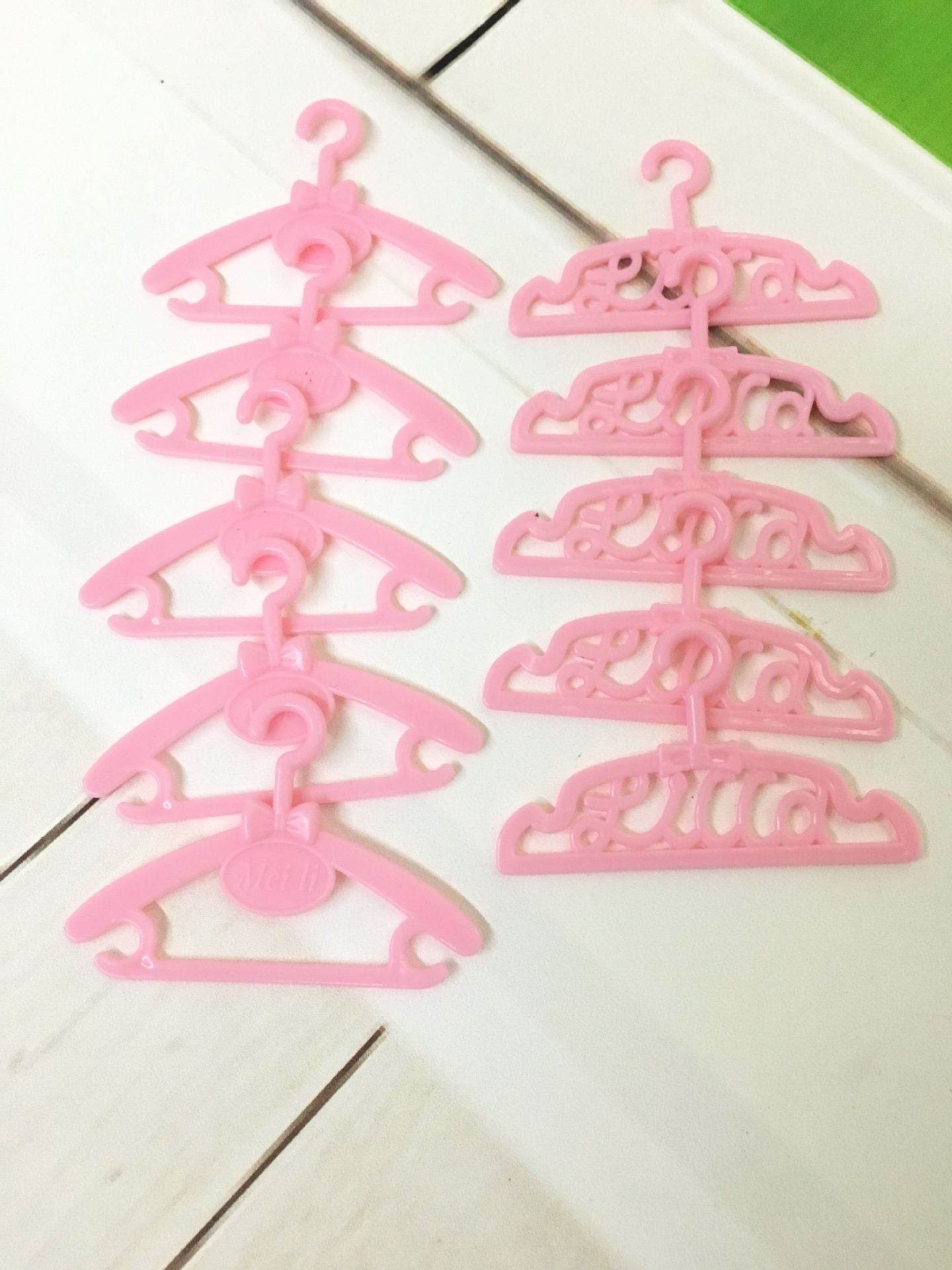 Doll Accessories Silver Gray Hangers 10 Packs - Mubimart
