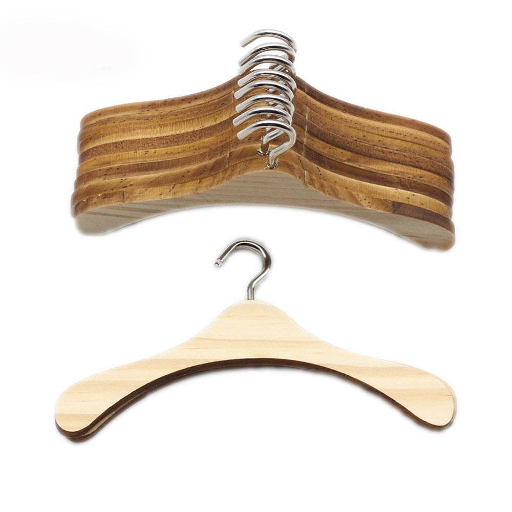 Doll Accessories Wooden Doll Clothes Dress Hangers For Dolls Toys - Mubimart