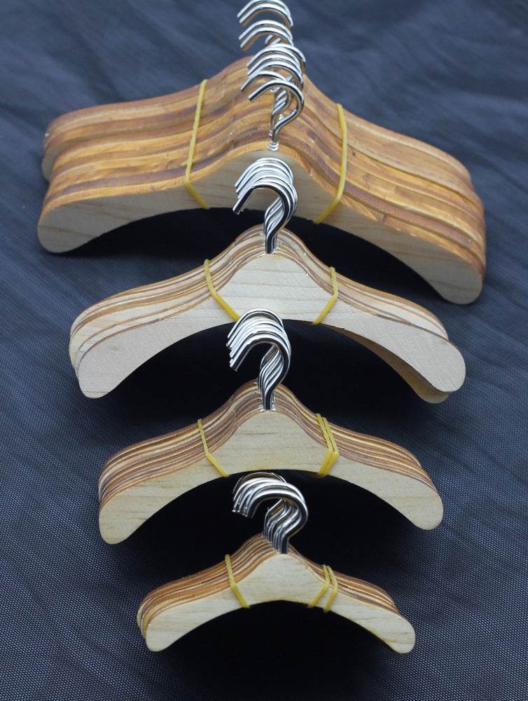 Doll Accessories Wooden Doll Clothes Dress Hangers For Dolls Toys - Mubimart