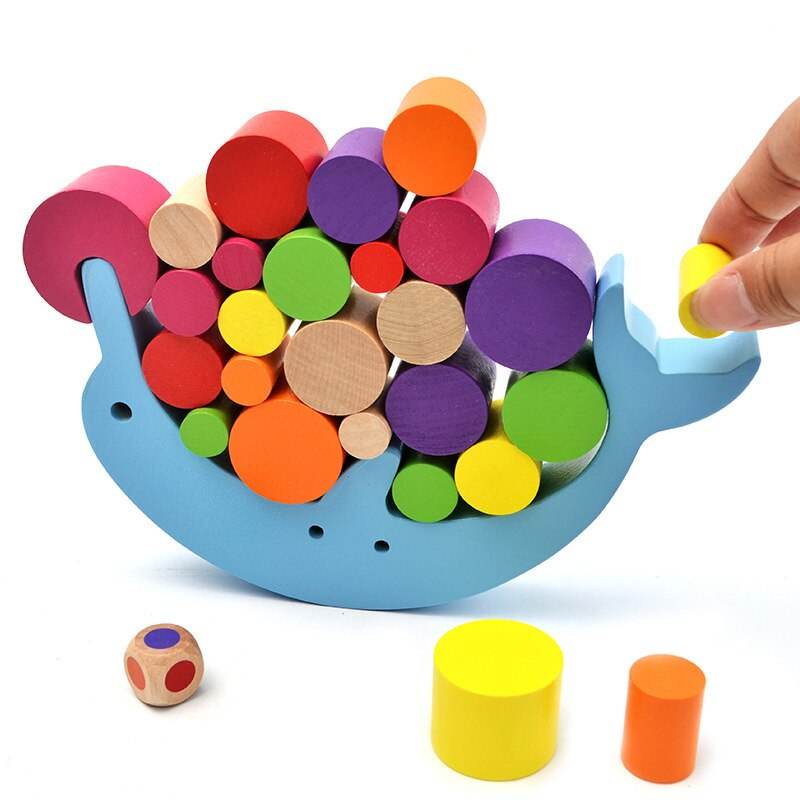 Dolphin balance building block toy - Mubimart