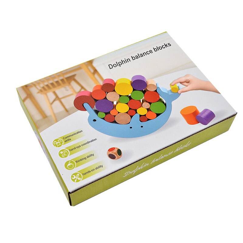 Dolphin balance building block toy - Mubimart