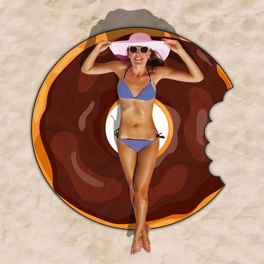 Donut Style Microfiber Towel Cloth Beach - Mubimart