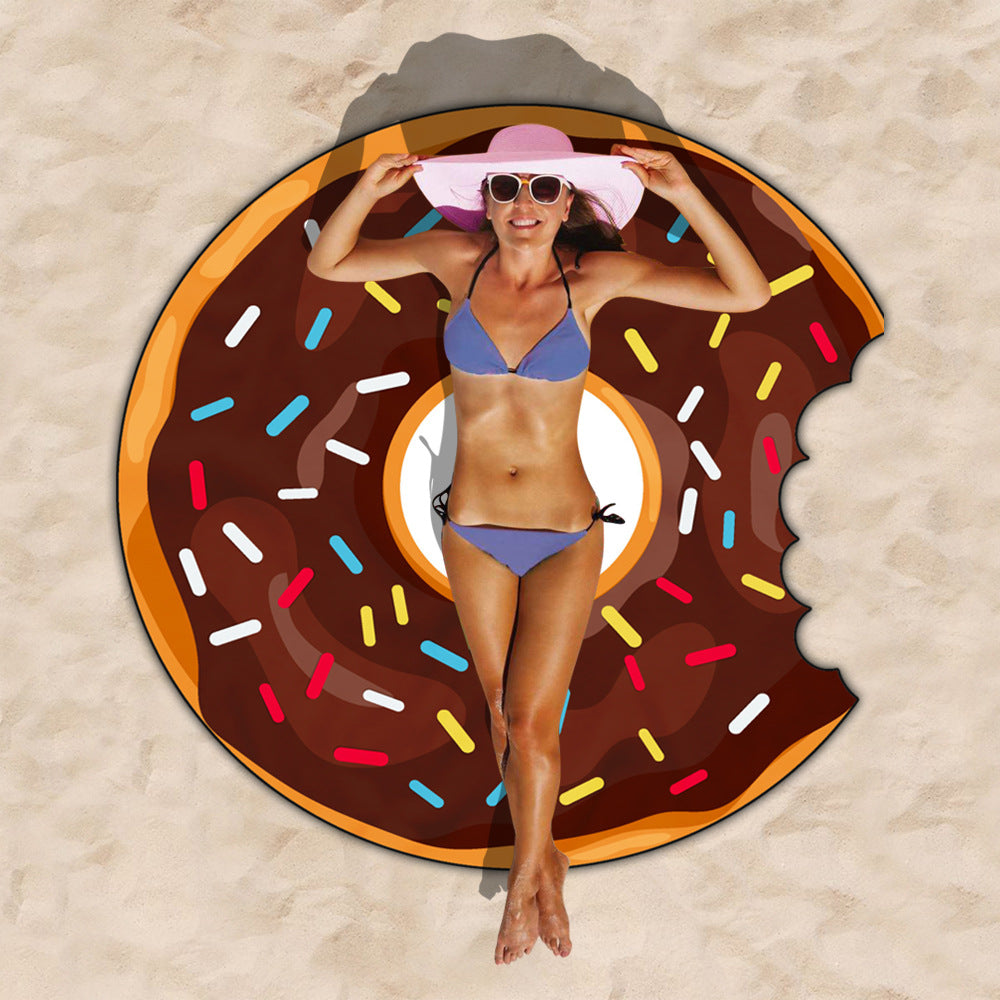 Donut Style Microfiber Towel Cloth Beach - Mubimart -  