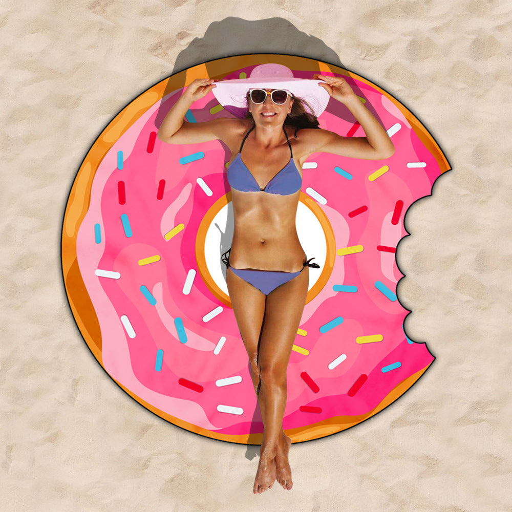 Donut Style Microfiber Towel Cloth Beach - Mubimart -  