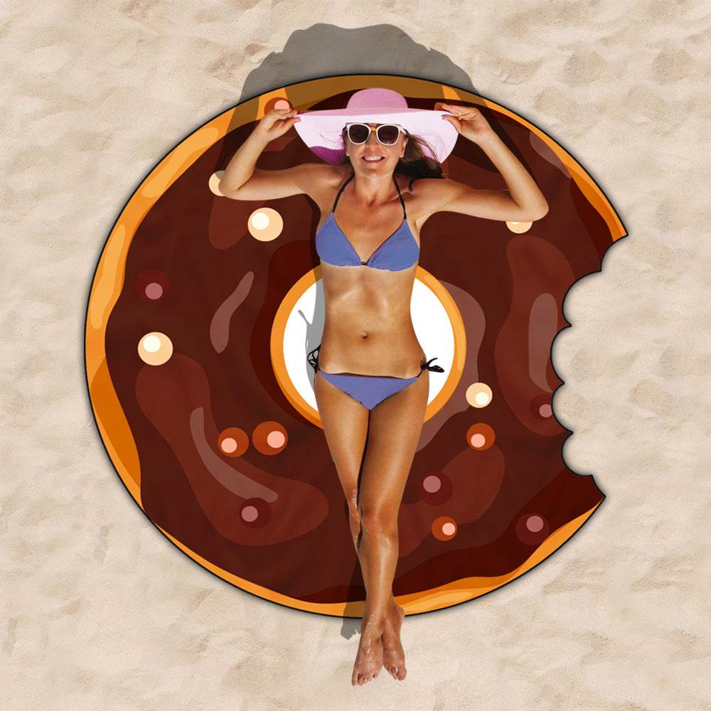 Donut Style Microfiber Towel Cloth Beach - Mubimart