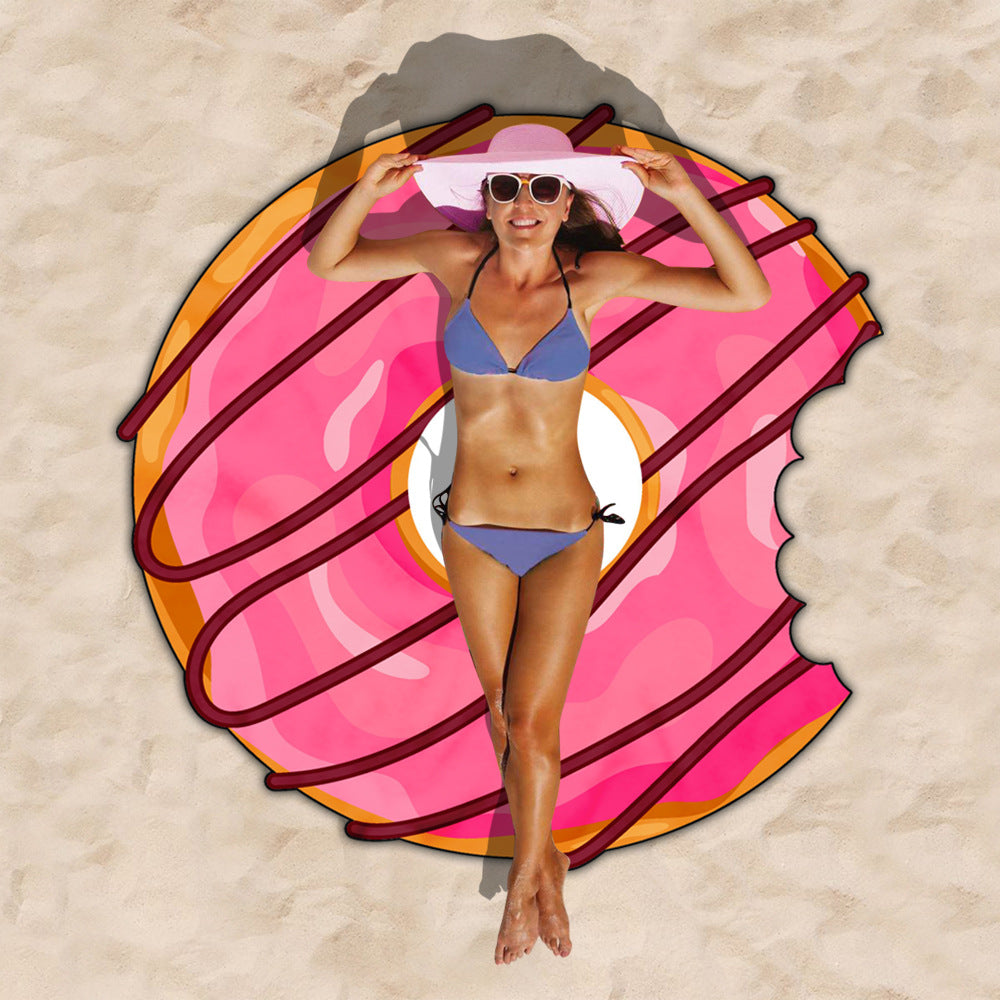 Donut Style Microfiber Towel Cloth Beach - Mubimart -  