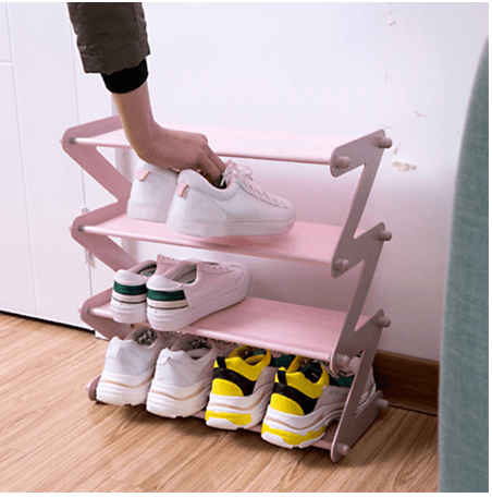 Dormitory simple iron shoe rack - Mubimart