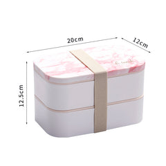 Double Bento Box Japanese lunch Box - Mubimart -  