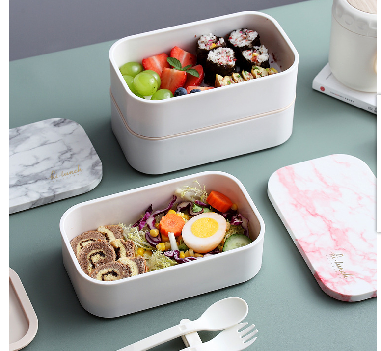 Double Bento Box Japanese lunch Box - Mubimart - Bento Box 