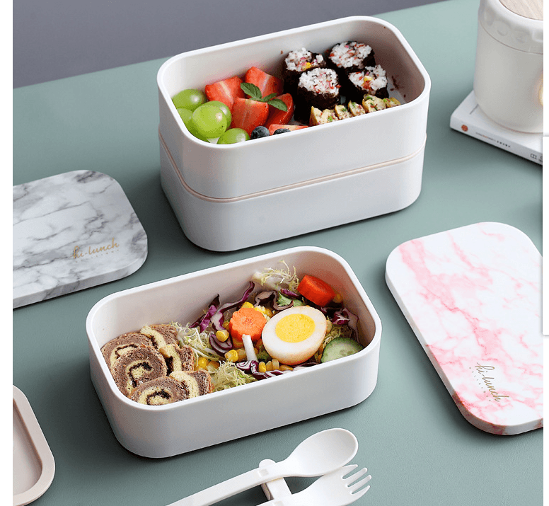 Double Bento Box Japanese lunch Box - Mubimart