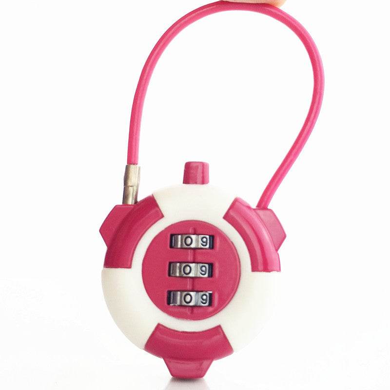 Double Color Wire Rope Computer Password Lock Wardrobe Laptop Luggage Suitcase Password Lock - Mubimart