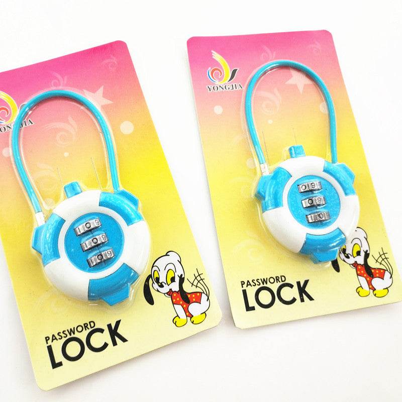 Double Color Wire Rope Computer Password Lock Wardrobe Laptop Luggage Suitcase Password Lock - Mubimart