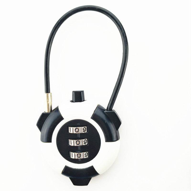 Double Color Wire Rope Computer Password Lock Wardrobe Laptop Luggage Suitcase Password Lock - Mubimart