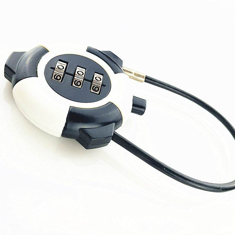Double Color Wire Rope Computer Password Lock Wardrobe Laptop Luggage Suitcase Password Lock - Mubimart