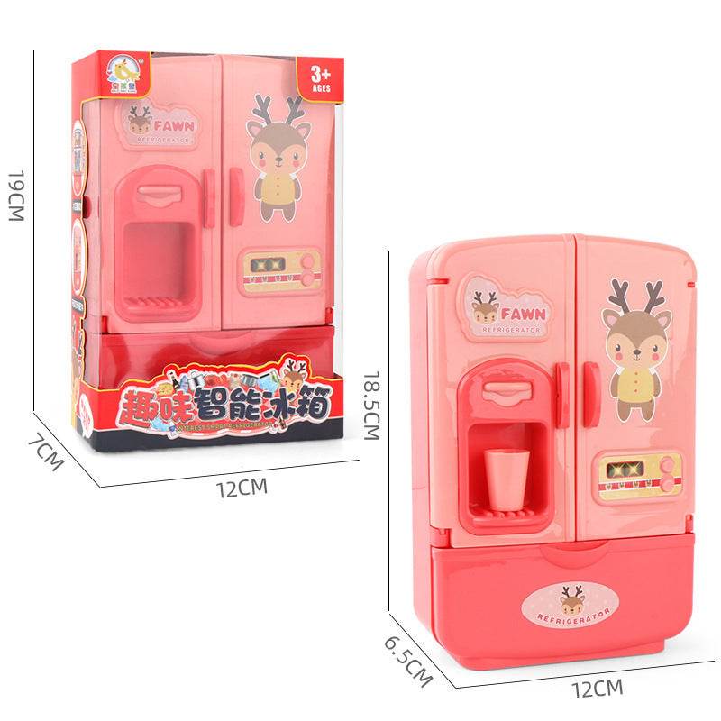 Double Door Mini Appliance Girl Smart Refrigerator Toy - Mubimart