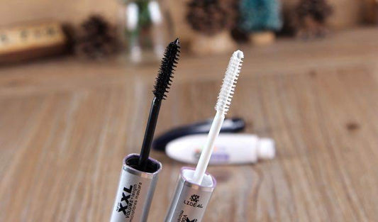 Double-Ended Mascara Black And White Brush Head Thick Mascara - Mubimart