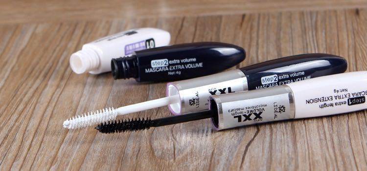Double-Ended Mascara Black And White Brush Head Thick Mascara - Mubimart