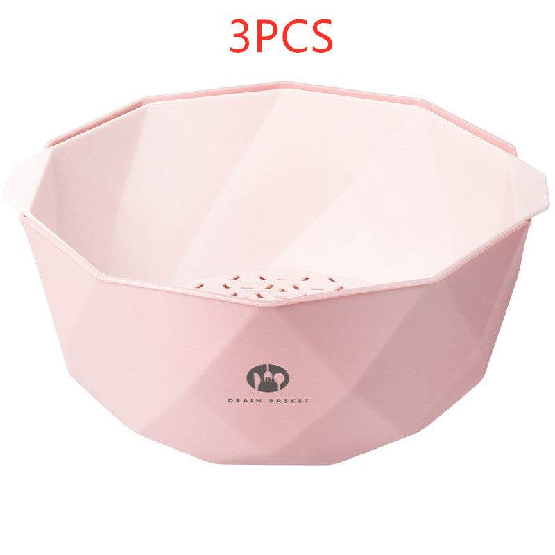 Double-Layer Vegetable Sink Plastic Drain Basket - Mubimart