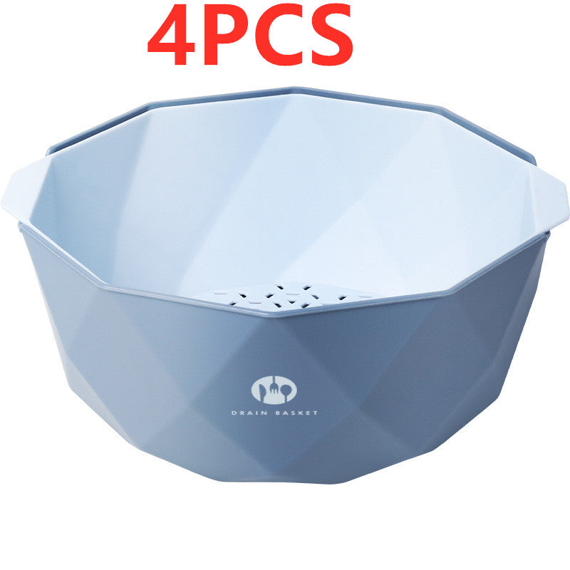 Double-Layer Vegetable Sink Plastic Drain Basket - Mubimart -  