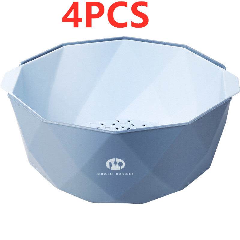Double-Layer Vegetable Sink Plastic Drain Basket - Mubimart