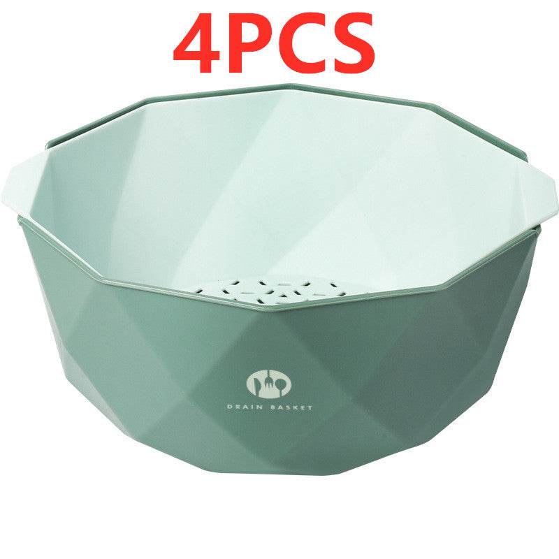 Double-Layer Vegetable Sink Plastic Drain Basket - Mubimart