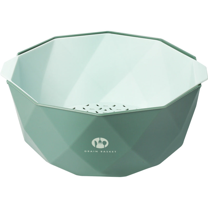 Double-Layer Vegetable Sink Plastic Drain Basket - Mubimart -  